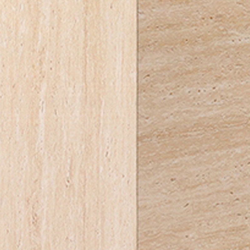 Console pia, centre de découpe ovale, pierre de travertin beige 59 po