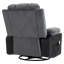 88 cm Wide Corduroy Rocker and Swivel Ergonomic Recliner