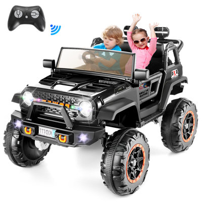 24 Volt 4WD Ride On Toys For Big Kids, 2 Seater Ride On Cars With Remote Control, 7AH Battery Powered Ride On Electric Truck Car, Power Cars Wheels W/