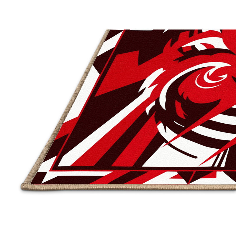 Crimson Eclipse Rug, Square 4'