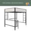 Lit mezzanine avec bureau et tablettes-616401235