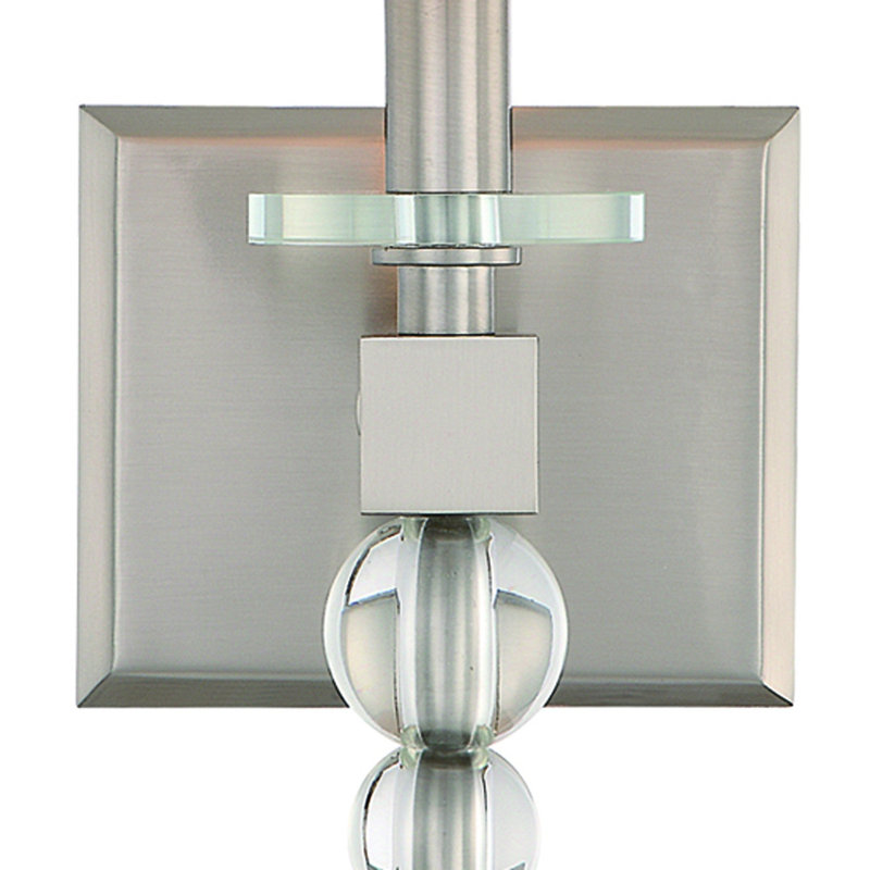 Clover 1-Light Armed Sconce, Brushed Nickel