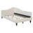 Twin Size L-Shaped Linen Daybed, With Solid Wood Legs-361574705-361574710