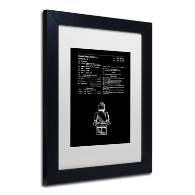 Eyron 'Lego Man Patent 1979 Black' Framed Graphic Art Print