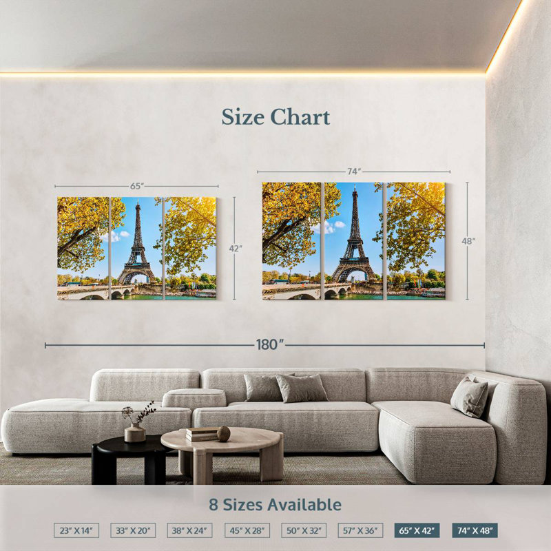 Nicci Paris Eiffel Tower In Spring, 48" H x 74" W