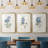 " Farmhouse Periwinkle I " 3 - Pieces Painting Print-69982342-69982348