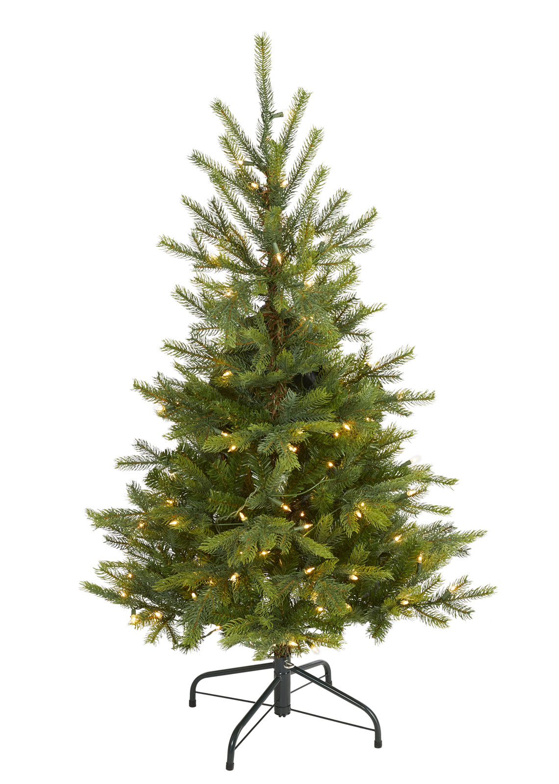Lighted Artificial Christmas Tree, 4' H