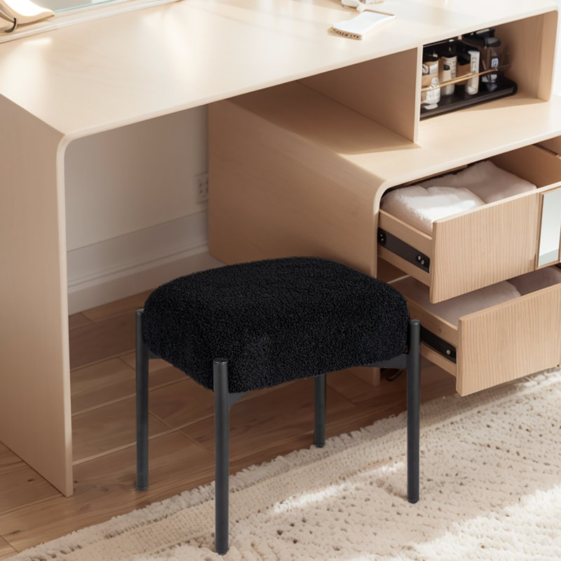 Tabouret d'appoint Jonuz Steel, Noir
