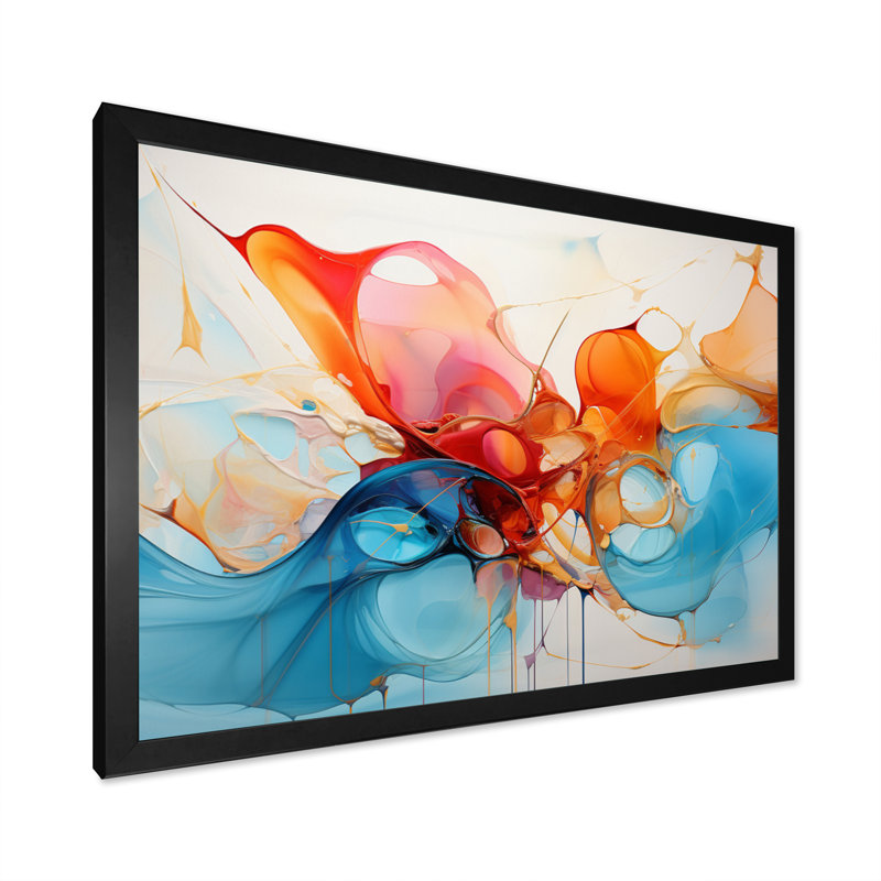 Collage symphonie III sur toile, H 34 po x l 44 po x P 1,5 po, Cadre photo noir