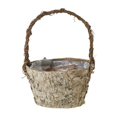 Panier en bouleau et rotin