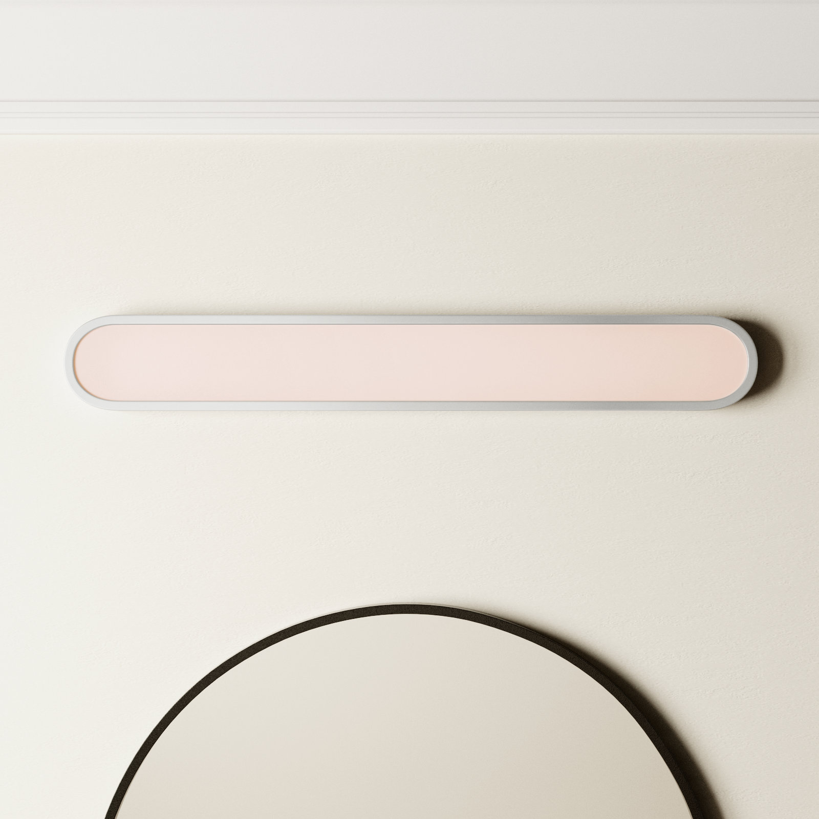 Single Dimmable LED Bath Bar, White/Satin Nickel