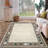 Modern Machine Washable Rugs Bordered Design Non-Slip Low Pile Rubber Backing Indoor Area Rug for Living Room Bedroom Kitchen Dining Room-604912584