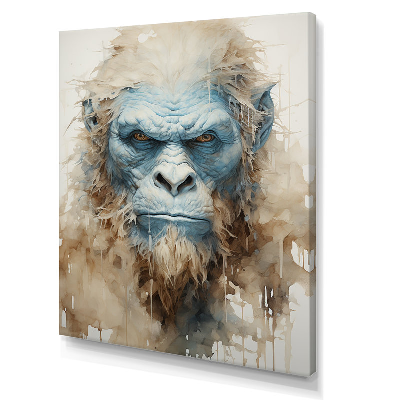 Portrait de Bigfoot - impressions sur toile Bigfoot, H 32 po x l 16 po, Toile tendue