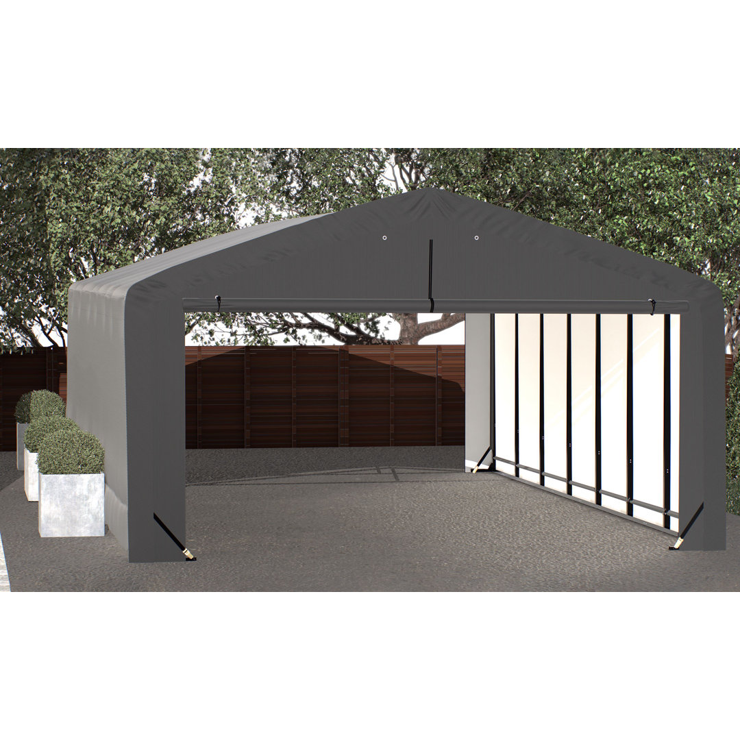 ShelterTube Wind and Snow-Load Rated Garage, 20x32x12 Grey ShelterLogic