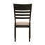 Contemporary 5pc Dining Set Rectangular Table Two- Tone Finish Wood Base Ladder Back Upholstery Chairs