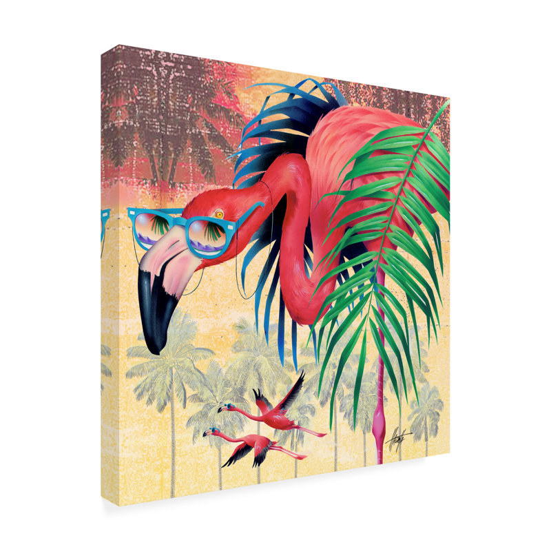 Toile d'extérieur Paityn James Mazzotta «Cool Flameoes», H 24 po x l 24 po x P 1,5 po