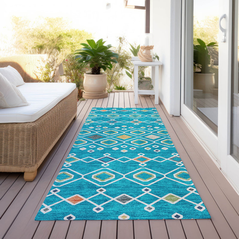 Tapis rectangulaire Aleighna avec envers antidérapant, Tapis de couloir 2 pi 3 po x 7 pi 6 po