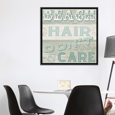 «A Little Beachy I», art textuel sur toile tendue