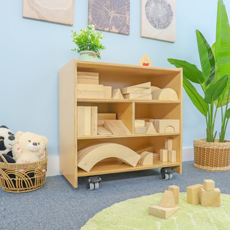 4 Compartment Manufactured Wood Shelving Unit