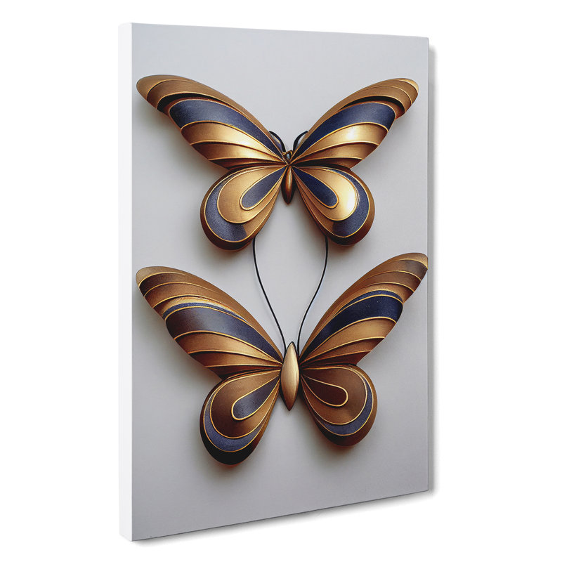 Sweet Butterflies - Wrapped Canvas Print, 60cm H x 40cm W x 3cm D