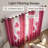 9-Piece Pink & White Rose Floral Queen Quilted Bedspread Set with Matching Curtains-121273311
