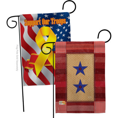 Double Sided 18.5'' H x 13'' W Polyester Independence Day Garden Flag
