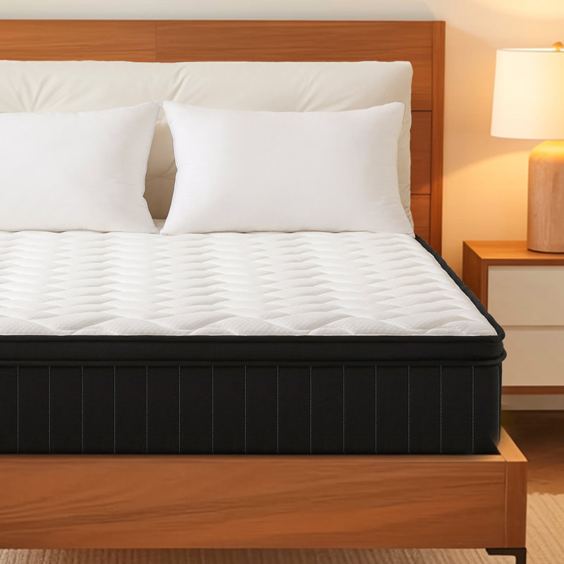 10/12/14 Cooling Hybrid Mattress With Memory Foam & Pocket Springs，Certipur-US Certified For Pressure Relief & Edge Support