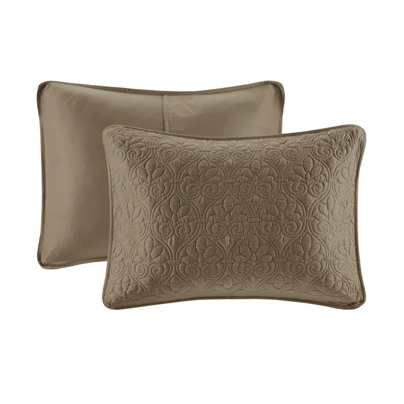 Couvre-lit réversible pour grand lit - matelassé pour l'élégance surdimensionné avec bourre en coton et 2 taies décoratives faciles à laver
