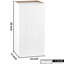 Armoire murale blanche à une porte avec 2 tablettes pour le garage de la cuisine, l 18 po x P 12 po x H 30 po, rangement réglable, charnières à fermeture en douceur, buanderie en bois d'hévéa massif avec 1 tablette, finition laquée, - fermeture