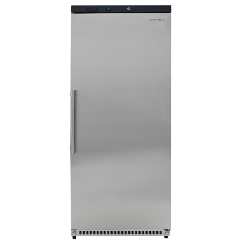 Hamilton Beach 19.2 Cu. Ft. Commercial Refrigerator, 543 Liter Upright Fridge with Electronic Temperature Controls, Stainless Steel