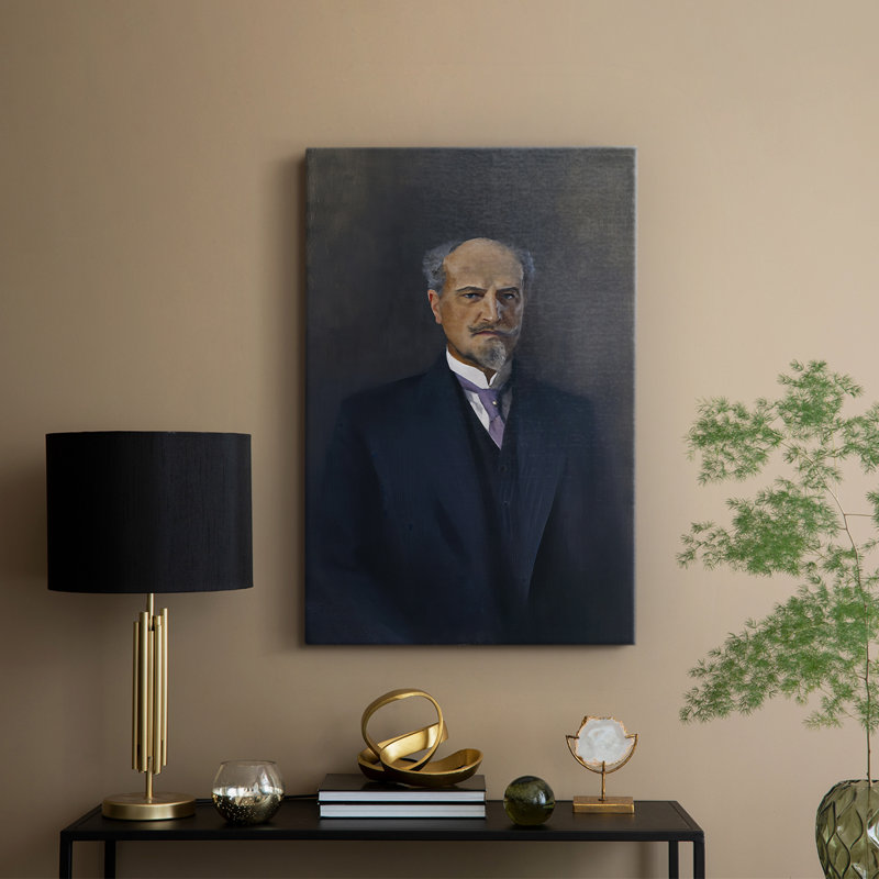 Portrait de Ernest Thiel - Toile tendue avec châssis par Bruno Liljefors, 8 x 12