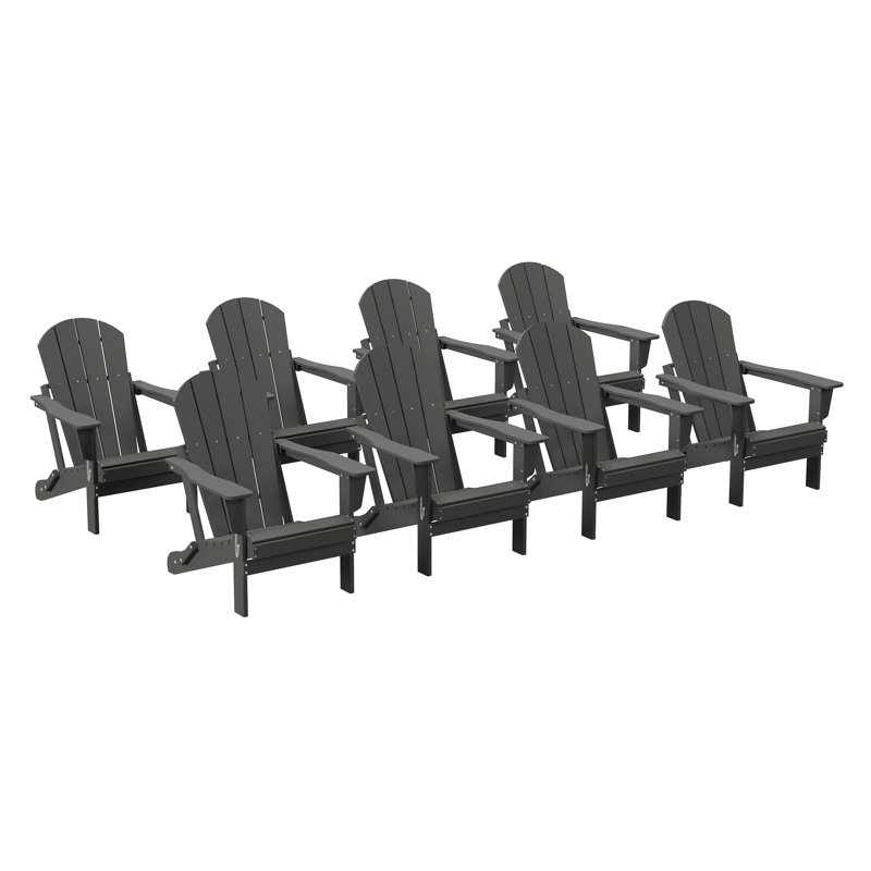 Chaise Adirondack pliante Shawnna, Gris