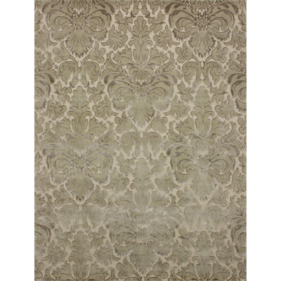 Tapis rectangulaire taupe / ivoire