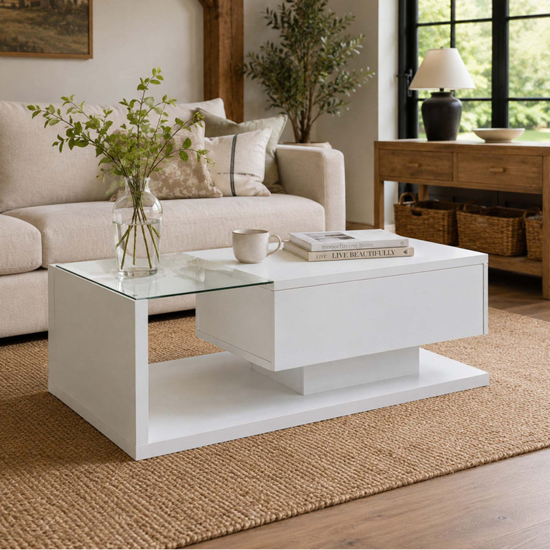 Table basse Ludis, Blanc