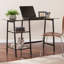 Conneautville Glass Top Metal Base Writing Desk-852267324