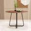 Table de salle à manger ronde pour 4 à 6 personnes, plateau de table en bois aggloméré avec pieds en métal, table de cuisine moderne avec base en forme de X, grande table ronde-633034542