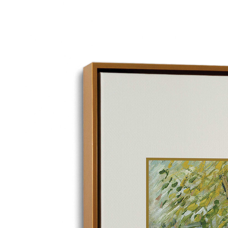 Van Gogh's River Bank in Springtime, reproduction sur toile dans un cadre, Or poli, H 30,75 po x l 20,75 po