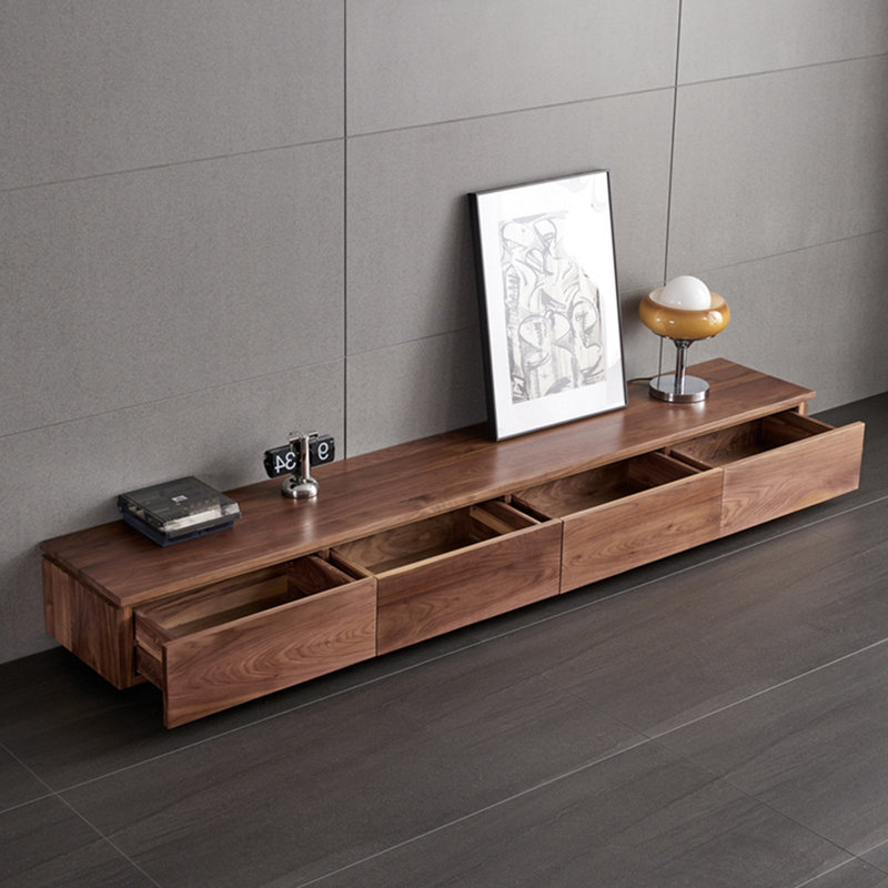 Meuble télé simple et moderne sur pied, 11.81"H x 78.74"L x 15.75"W