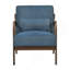 Fauteuil d'appoint moderne avec coussin en velours côtelé moelleux bleu et tissu d'ameublement 1 pièce-550038443