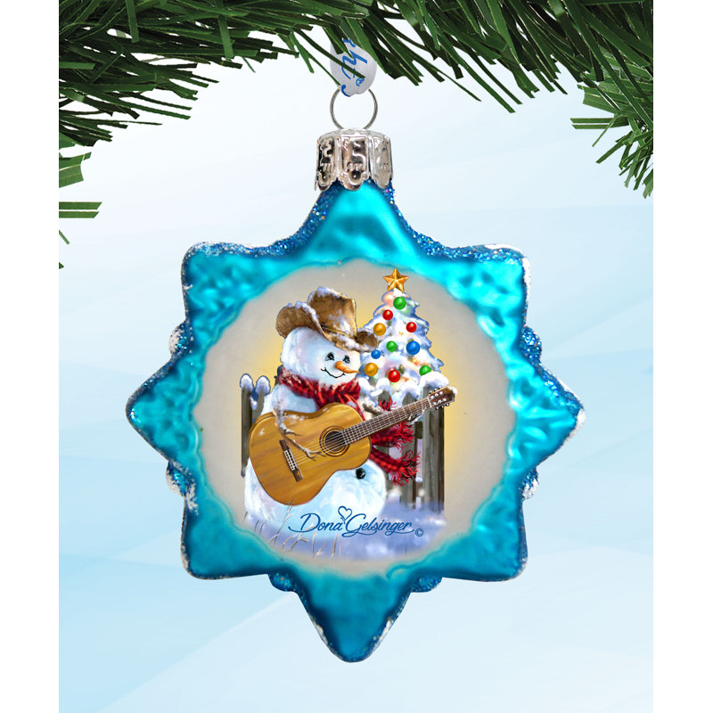 2'' Handmade Glass Holiday Shaped Ornament