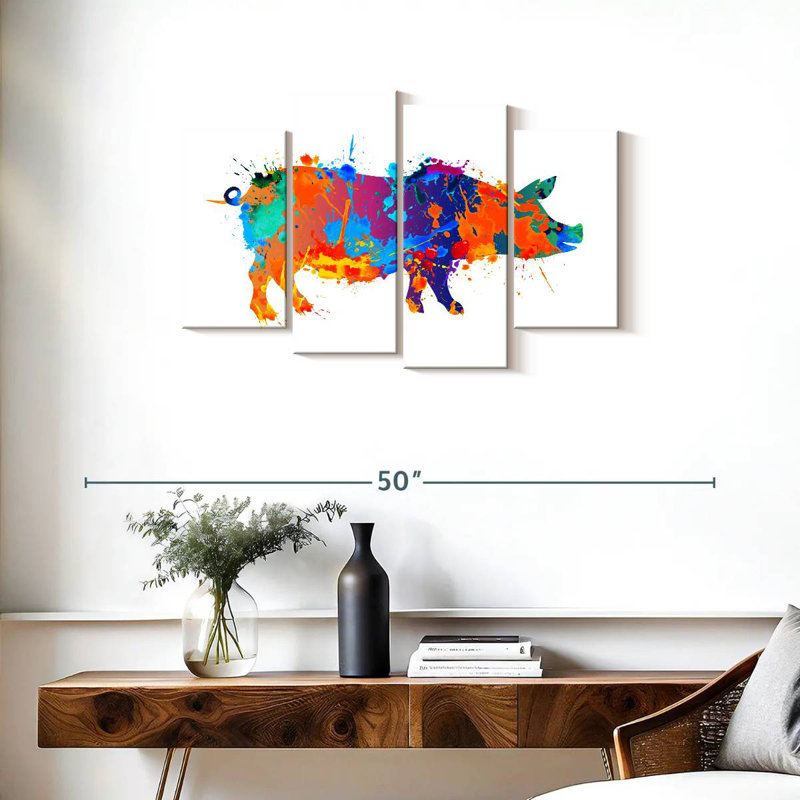 Brampt Pig Color Splash, 22" H x 36" W