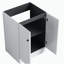 Meuble-lavabo autoportant 24 po avec lavabo en résine blanche et 2 portes d'armoire à fermeture en douceur-120102363-120102364