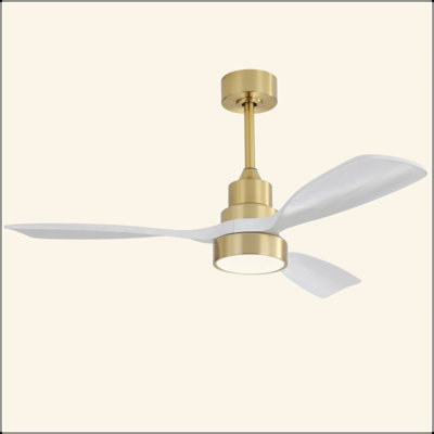 48 Inch Modern Ceiling Fan With Lights 3 Wood Fan Blade Noiseless Reversible Motor Remote Control