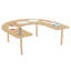Table d'activité thermofusionnée 60 "x 66" avec pieds réglables en bois épais - grain d'érable / sable / naturel-130361675-130361679