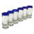 Handblown Shot Glasses Cobalt Blue Rim 