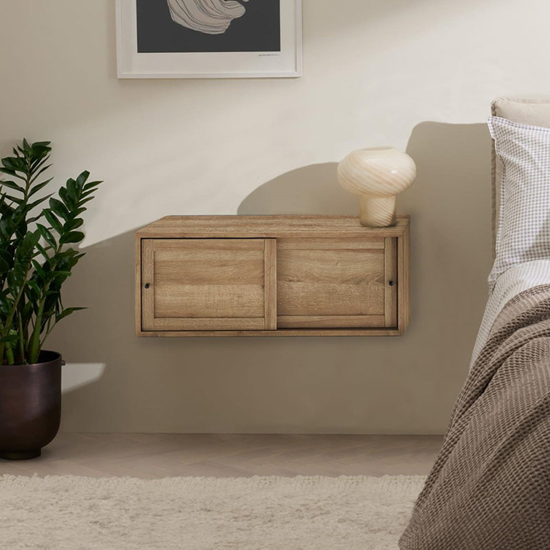 Floating TV Shelf, Multi-Purpose Modular Under TV Display Shelf, Wall Mounted Wood Television Cabinet, Nightstand, Side Table, End Table, Bedside Shelves For Bedroom