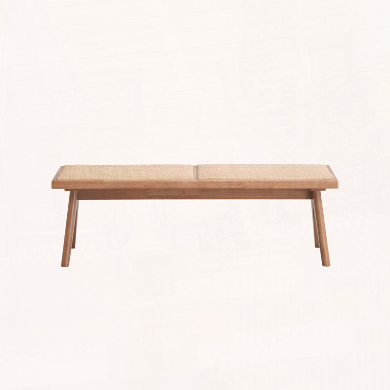 Velentina Rattan & Natural Finish Bench