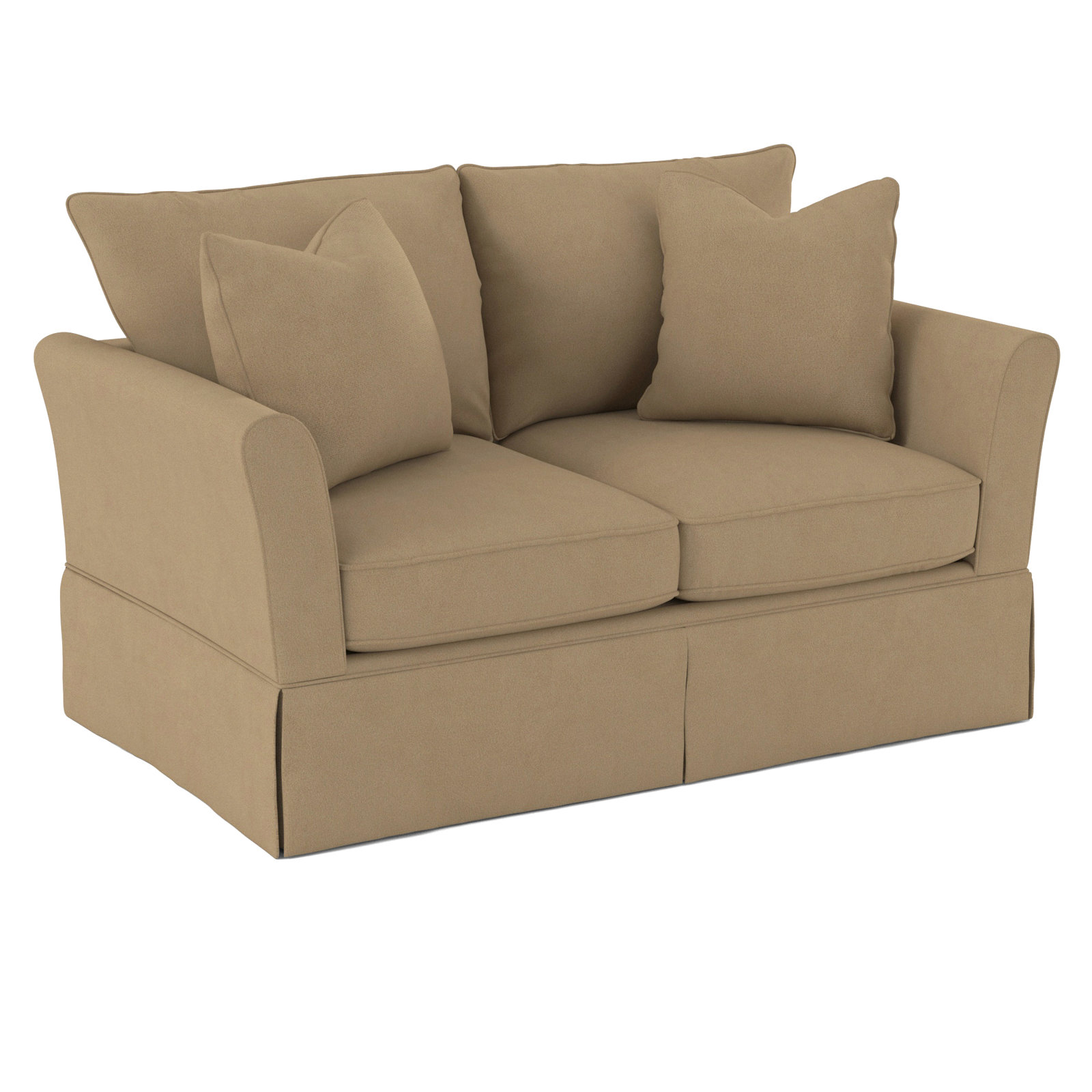Shelby 63" Upholstered Loveseat, Bella Toast Performance Velvet