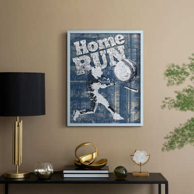 Reproduction encadrée Home Run - bois massif
