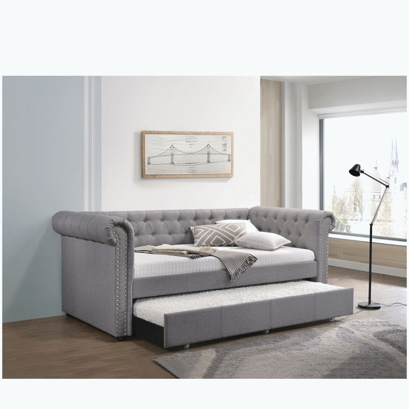 Tuft Linen Daybed with trundle